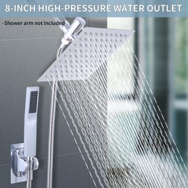Peisaluo High Pressure Rain Shower Head With Handheld Combo, Dual Shower Head With Holder Wall Mount, Upgrade Your Bathroom With a Stylish Shower Head With Hose For Enjoyable Bathing Experience
