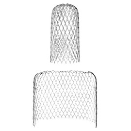 QWORK® 4 Pack Aluminum Gutter Guards, Expandable Aluminum Screen Filter, Gutter Mesh, Clear of Blockages from Leaves, Moss, Muck, Mud