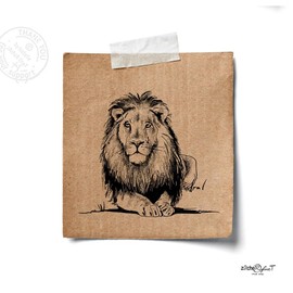 zAcheR-fineT Lion Natural Rubber Stamp Lion Head Animal Stamp Africa Lion Stamp Cards Craft Art Decoration Gift Scrapbook - zAcheR-fineT (Small Approx. 48 x 43 mm)