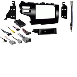 Harmony Audio Compatible with Honda Fit 2018 2019 Single or Double DIN Stereo Harness Radio Install Dash Kit