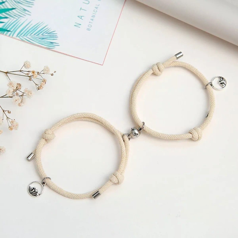 Mafab Set De 2 Pulseras De Imán Magnética Para Parejas