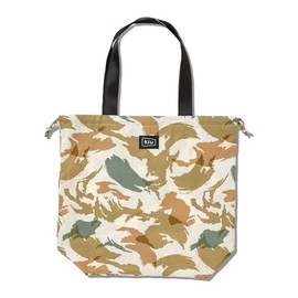 Kiu K82-260 Waterproof Waterproof Bag Cover, Tote Bag, 2-Way Eco Bag, Compact, Packable, Foldable, Unisex, Blush Camouflage,