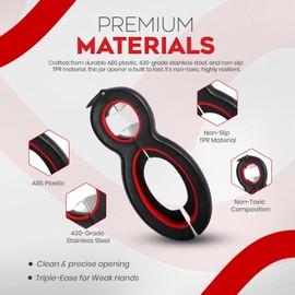 6-in-1 Jar and Bottle Opener – Essential Twist-Off Tool for Bottles, Cans, and Jars | Ideal for Seniors, Kids, and Those with Arthritic Hands