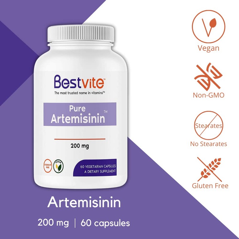 BESTVITE Artemisinin 200mg (120 Vegetarian Capsules) (2-Pack) - No Stearates