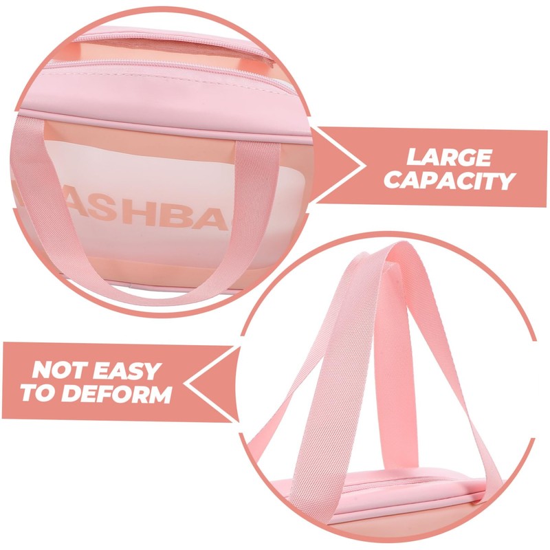 Baluue Transparent Makeup Bag with Smooth Zipper Medium Portable Travel