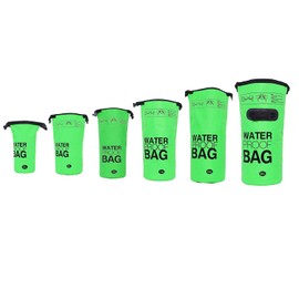 DonDon Dry Bag Waterproof Bag 2L, 5L, 10L, 15L, 20L, 30L Pack Sack Bag with Shoulder Strap - Green 5 Litres
