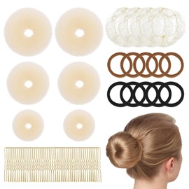 VINEST Hair Donut Bun Maker Set with Hair Pins，Hair Accessories for Girls Kids Women
