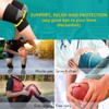 Wonder Care 1 x Black Bamboo Knee Braces for Men/Women,