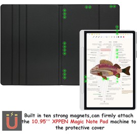 Magnetic Stand Case for 10.95'' XPPen Magic Note Pad (Cowhide Brown)