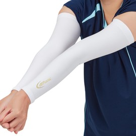D&M Arm Cover, Tricot Arm Sleeve, White, M Size