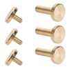 50 Set Binding Rivet Round Flat Head Brass Slot Screw