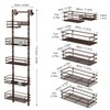 Orimade Over the Door Shower Caddy Adjustable 5 Tier Bronze,Bathroom