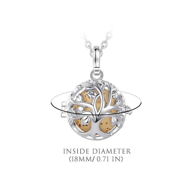 INFUSEU Aromatherapy Necklaces for Women Essential Oil Diffuser Jewelry Lava