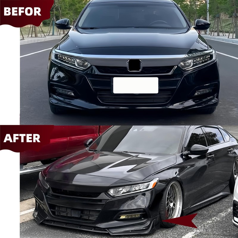 skkyoro Front Bumper Lip Splitter Spoiler for Honda Accord 2018