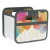 Folding storage box with handles and one compartment with two