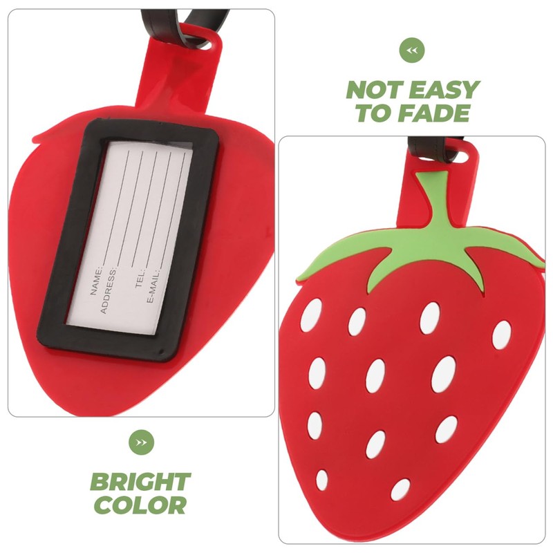 ABOOFAN Luggage Tag, Strawberry Handbag Tag, Luggage Hanging Label Tag,