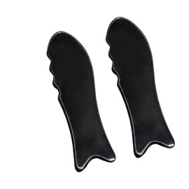 Horn Gua Sha, Pack of 2 Gua Sha Stone Massage Tool Face Roller Face Massager Roller Skincare Buffalo Horn Gua Sha Guasha Massage Tool Board for Spa Face Care Anti-Ageing