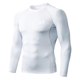 MEETYOO Maglietta Compressione Uomo, Maglie Maniche Lunghe/Corta T Shirt Sportiva per Corsa Ciclismo Fitness
