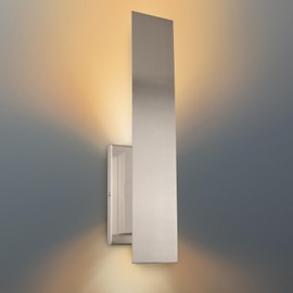 Edwarmlux Indoor Wall Sconces, Modern Wall Lights, Up and Down Wall Mount Light, Dimmable Hardwired Wall Light for Bedroom, Living Room, Hallway, GU10 Bulbs Excluded (Brushed Nickel)