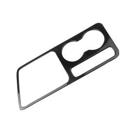 Korlot Carbon Fiber Style Central Control Gear Shift Panel Cover Cupholder Trim for 2008-2014 Dodge Challenger (Outer Frame)