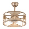 18in Modern Round Ceiling Fan Light w/Remote & Timing Champagne-gold