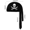 COSAVOROCK Men's Pirate Hat Adult Black Costume Cap