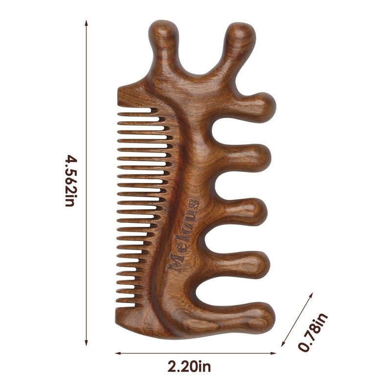 Melous 4 in 1 Sandalwood Gua Sha Massager, Scraping Massage