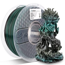 Amolen Silk Shiny Gradient PLA Filament, 1.75mm:_Silk Black & Shiny Green_US (TO US ONLY)