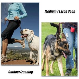 Acouto Correa para de Cuero Trenzado y PU- 2m Ajustable - Ideal para s Medianos para Caminar Correr con Mosquetón de Langosta Antioxidable - Control Seguro en Actividades Exteriore