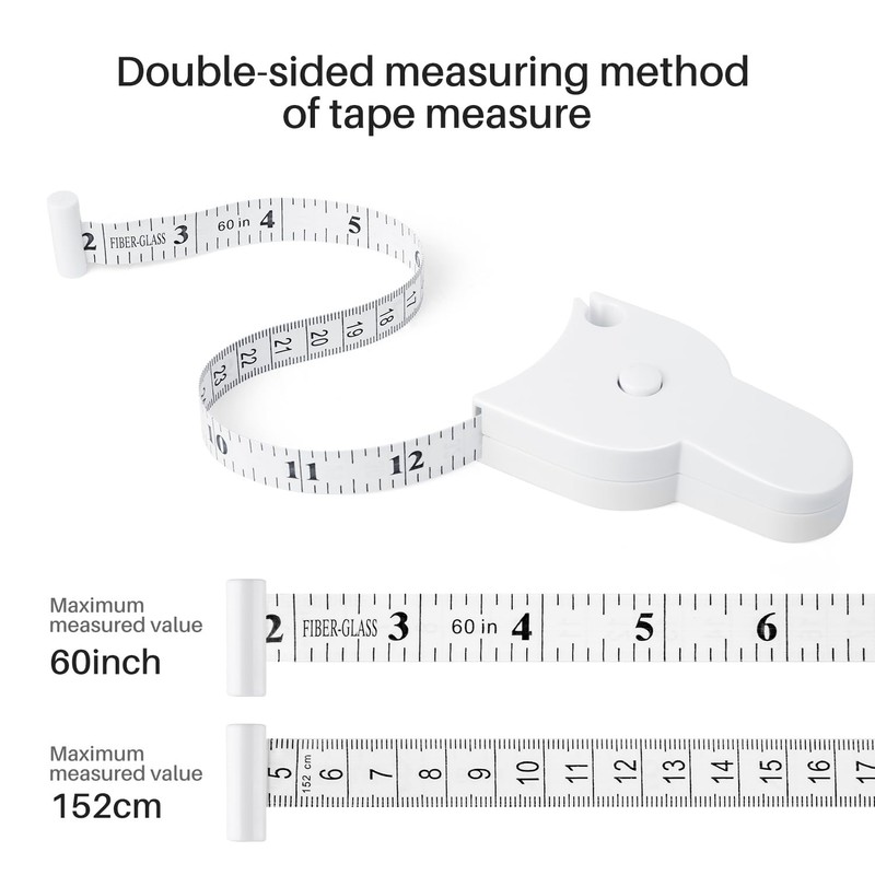 NAAN Body Measure Tape 60in (150cm), Lock Pin and Push-Button