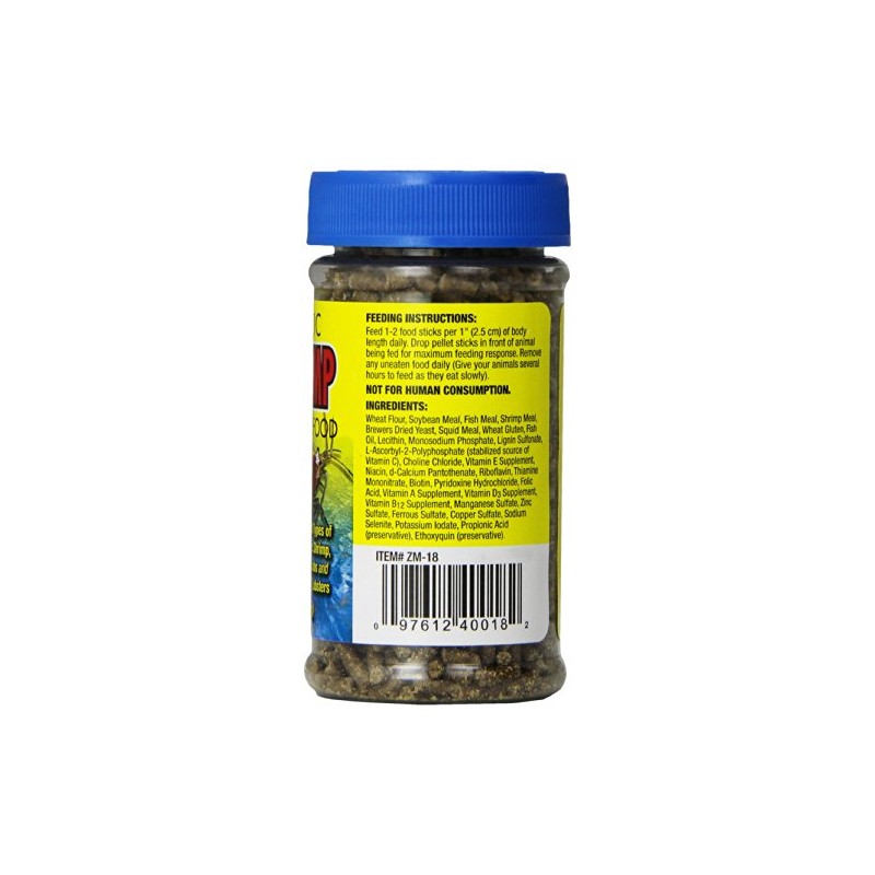 Zoo Med Laboratories SZMZM18 Aquatic Shrimp Crab Lobster Food, 2.5-Ounce