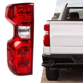 Huray Tail Light Rear Lamp for Chevy Silverado 2019 2020 2021 2022 2023 (Only for Halogen Type) OE Style Assembly Rear Brake Lamp Driver Side