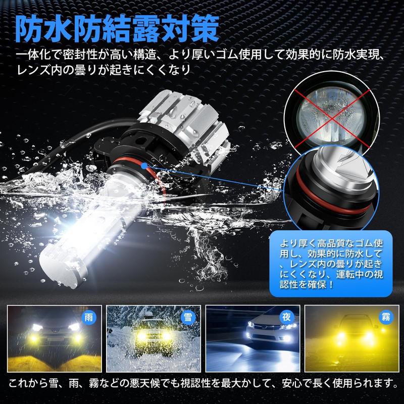 【Memory Function Model】SUPAREE PSX24W LED Fog Lamp, 2-Color Switching, Memory