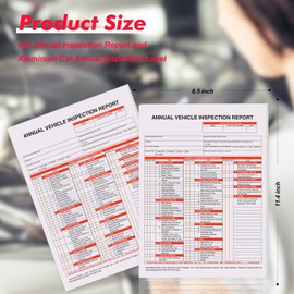 50 Pack Annual Vehicle Inspection Report Form Detailed Driver's Vehicle Inspection Report 8.5"*11.4" Dot Vehicle Inspection Forms 3-Ply Carbonless 25 Sets of Forms Per DVIR Book for Truckers