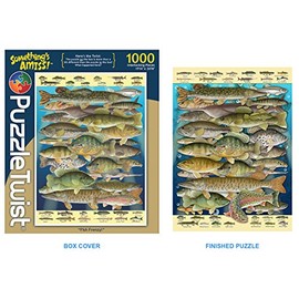 PuzzleTwist - Fish Frenzy - 1000 Piece Jigsaw Puzzle, Something’s Amiss! Series, Unique Challenging Fun for Adults Family Teens, Made in USA