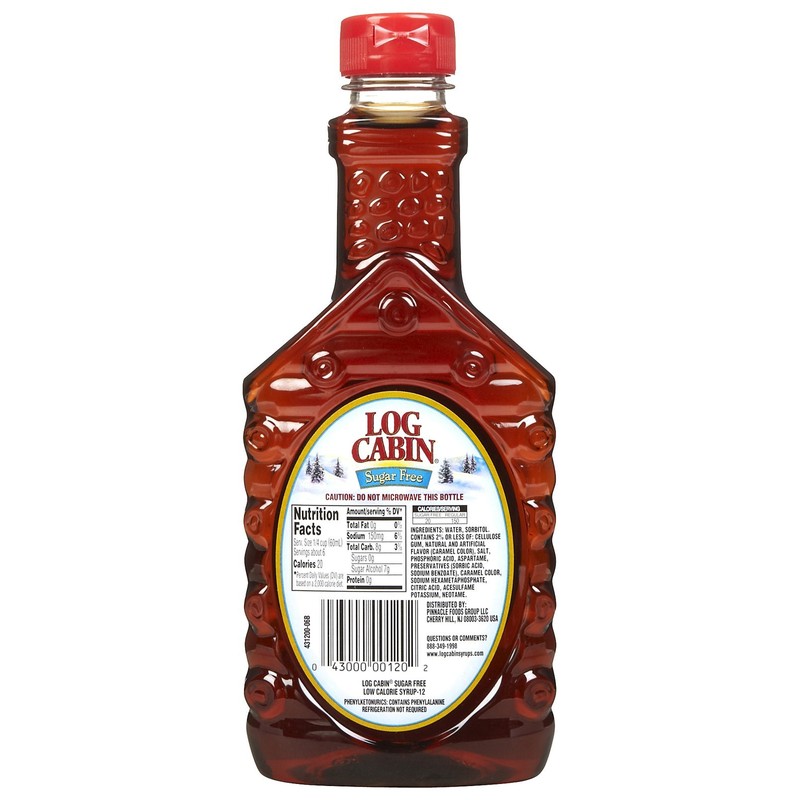 Log Cabin Sugar Free Syrup, 12 oz, 3 pk