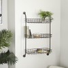 Deco 79 Metal 3 Shelves Wall Shelf with Suspended Baskets,