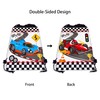 12 Pcs Black and White Racing Drawstring Bag Set Cartoon