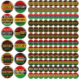 Quelay 120 Pcs Black History Month Pinback Buttons 1.5/2.25 Inch Round Badges Pins for Women Men Party Decorations(Small)