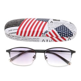 Blue Light Blocking Reading Glasses Simple Fashionable Portable Anti UV Men Women Glasses(+100 )