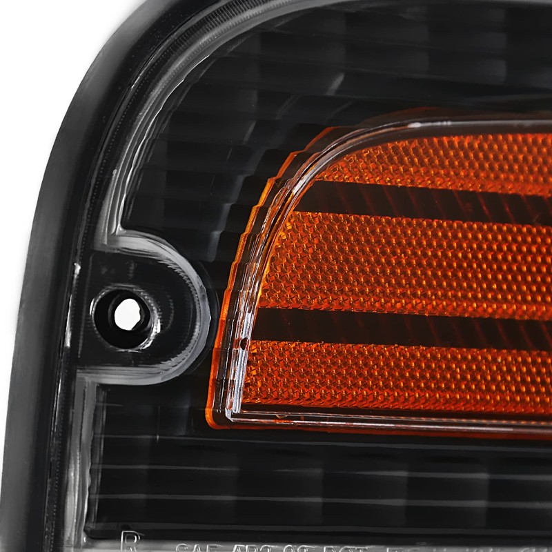 Spec-D Tuning Black Housing Clear Lens Headlights + Corner Lights