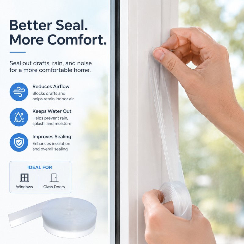 Silicone Door & Window Seal Strip for Gap Sealing –