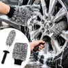 Car Wheel Cleaning Brush Set with Wash Mitt – Soft