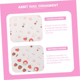 minkissy Bunny Nail Sticker Stickers Easter Nail Art Decals for Women Girls Holiday Decor
