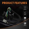 GLOCRORET 4-Flat 7-Way Trailer Tow Wiring Harness Plug Compatible with