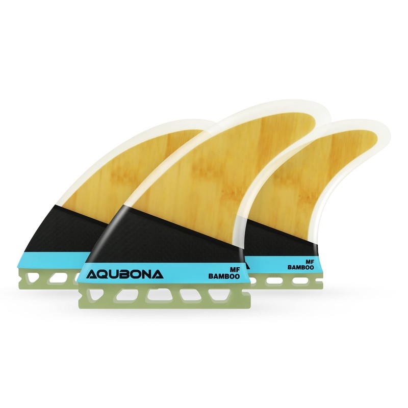 AQUBONA Surfboard Fin Single Base MF Fiberglass Surfing Thruster with
