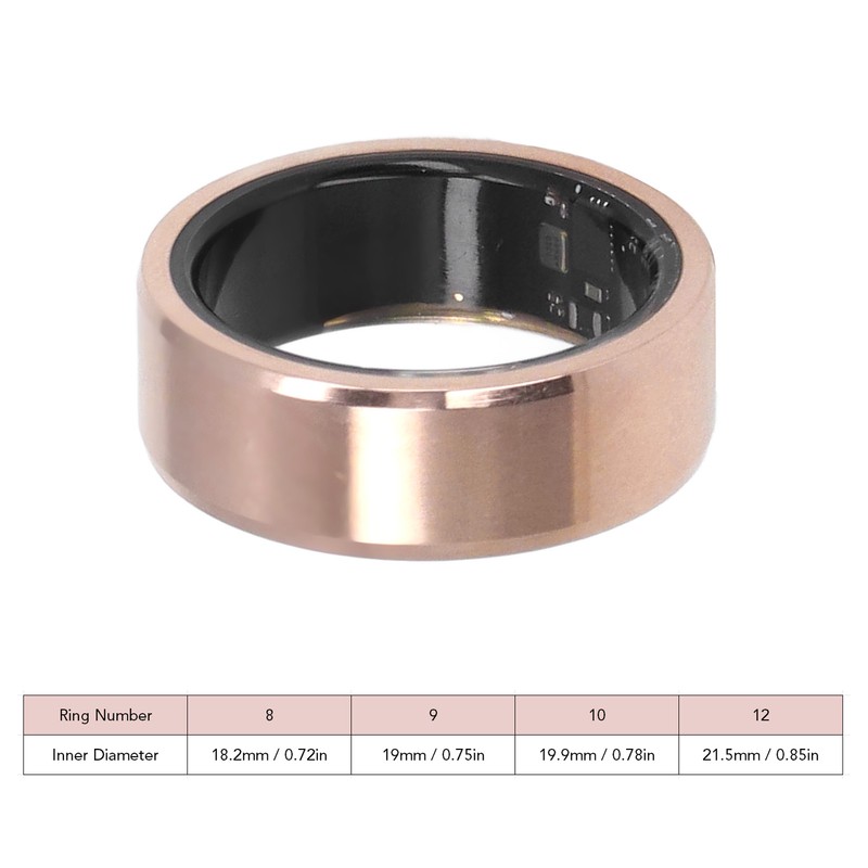 Smart Ring Gold BT Sleep Fitness Tracker IP68 Water Resistant