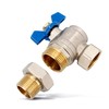 Brass Angle Ball Valve Diameter 1 Inch with Screw Connection