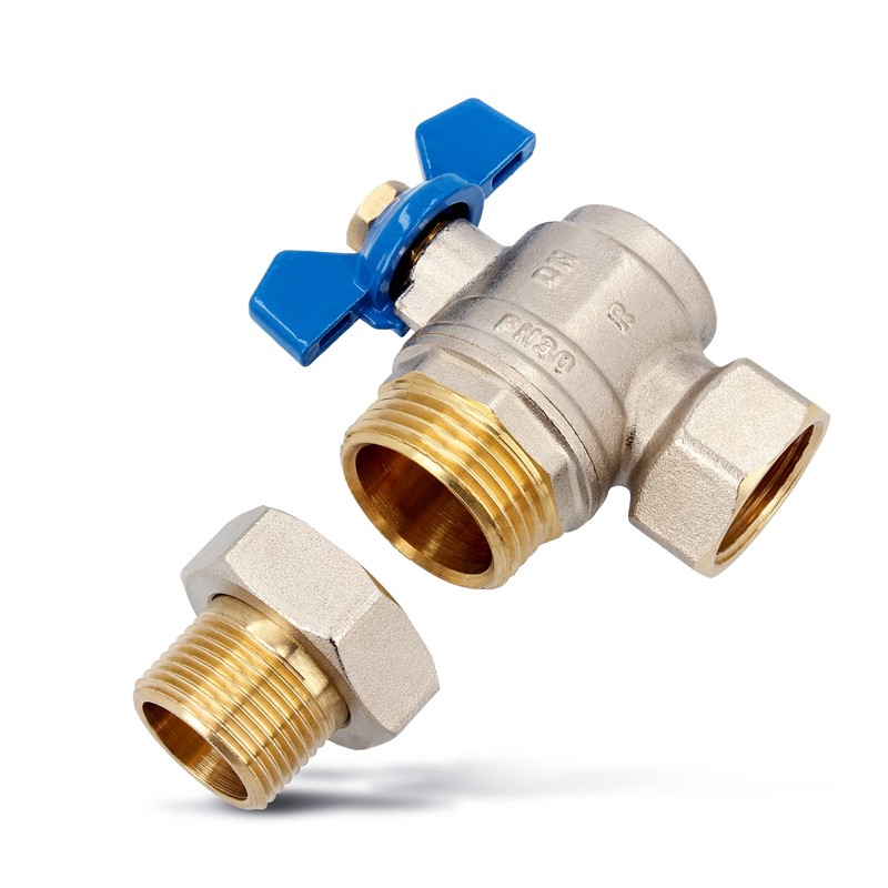 Brass Angle Ball Valve Diameter 1 Inch with Screw Connection