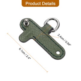 sourcing map 4Pcs Leather Purse Straps, 6.1cmx2.4cm Punch-Free Buckle Bag Strap Transformation Accessories for Mini Bag Handbag Crossbody Shoulder Strap, Green